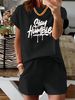 Women’s 2 Piece Outfit Set – Oversized Graphic T-Shirt And Biker Shorts Matching Set, Casual Summer Lounge Tracksuit For Daily Wear-347_ecoleips.com