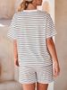 Women's Spring Summer Short Sleeve Two Piece Set Fashion Trendy Casual Spot_ecoleips.com