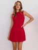 Elegant Sleeveless Wrap Dress For Women Sexy Solid Color Pleats Tight Fitting European American Style Fashionable_ecoleips.com