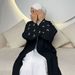 Muslim Middle Eastern Style Clothing With Floral Moon Embroidery, Elegant European And American Women's New Long Robe_ecoleips.com