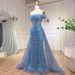 Women's Clothing One Shoulder Fishtail Long Skirt Light Luxury Temperament Host Beaded Sequin Dress_ecoleips.com
