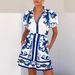 Women's Clothing Casual Fashion Puff Sleeve Linen Short Skirt Suit_ecoleips.com