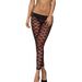 "Lace-Trimmed Faux Leather Leggings – Sheer Mesh & Stretchable PU Pants For Women (Black, One Size, High-Waisted, Spring/Summer)"_ecoleips.com