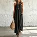Women's Loose Fit Sleeveless Backless Linen And Cotton Midi Dress – Casual Boho Resort Gown_ecoleips.com