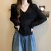 Summer Hollow Knit Cardigan New Women's Collar Thin Coat Air Conditioning Shawl Sun Protection Long Sleeve Short Top_ecoleips.com