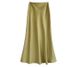 Elegant Acetate Satin Maxi Skirt – High-Waisted Mermaid Hem With Hidden Zipper (S/M/L/XL/2XL)_ecoleips.com