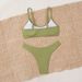 Solid Red Ribbed Scoop Neck Bikini Set Thin Strap High Cut Two Piece Beach Swimsuit_ecoleips.com
