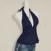 Sleeveless Backless Halter Neck Bodycon Top For Women, Sexy Polka Dot Short Cami With High Elasticity, Elegant Daily Wear_ecoleips.com