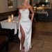 Women's Clothing Autumn And Winter New Women's Clothing Temperament Sexy Sequin Tube Top Vest High Waist Split Skirt Suit Female_ecoleips.com
