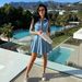 Women's Sleeveless Denim Dress Casual High Waist Button Skirt Dark Blue Light Blue White Summer Fashion_ecoleips.com