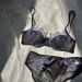 Aria Basics French Style Eyelash Lace Sexy Hollow Out For Women With Soft Underwire Thin Push-Up Bra Set_ecoleips.com