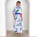 2025 Foreign Trade Cross-Border European And American Printed Bohemian Spring Summer New Short Sleeve Belt A-Line Dress_ecoleips.com