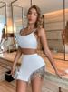 Women's Clothing New Suits Casual Summer Solid Color Short Vest Suit Skirt Tassel Short Skirt Two Piece Suit Female Fashion_ecoleips.com