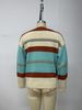 V-Neck Color-Block Knit Sweater – Casual Oversized Pullover For Women (S-XL)_ecoleips.com