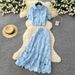 Elegant French Lace Outfit Set Women's Spring Autumn Fashion Office Wear Short Sleeve Top With High Waist Skirt_ecoleips.com