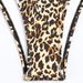 Women Leopard Print 2 Piece Bikini Set Strapless Bandeau Ring Cutout Front High Cut Cheeky Bathing Suit Summer Beach Swimwear_ecoleips.com