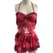Summer Women's French Street Vacation Outfit Sexy Mini Skirt Ruffled Strap Set_ecoleips.com