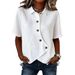 Women's Clothing Summer New Arrival Casual Solid Color Irregular Shirt Popular Style_ecoleips.com