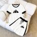 Women's Clothing Summer Black White Color Block Mountain Print Casual Women's Two Piece Set Style Short Sleeved T-Shirt And Shorts_ecoleips.com
