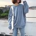 European Korean Style Spring Autumn Thin Sweatshirt For Women, Round Neck, Trendy Student Couple And Best Friend Outfit,_ecoleips.com
