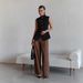 Women's Clothing Women's Elegant Sleeveless Top Vest Style Stand Collar Button Detail Spring Summer Waist Slit For Formal & Casual For Women_ecoleips.com