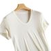 2025 New T-shirt Soft U-neck Short-sleeved Top Looks Thin_ecoleips.com