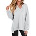 Women's Colorful Stripe V-Neck Sweatshirt - Relaxed Fit Athletic Pullover For Fall And Winter, Soft Casual Loungewear With Modern Pattern Design_ecoleips.com