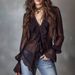 2026 Independent Site European And American Cross-Border Bohemian Lace Patchwork Chiffon See-Through Shirt_ecoleips.com