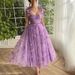 Mori Style Women's High-End Evening Dress Floral Fairy Halter Neck Banquet Party Gown_ecoleips.com