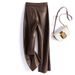 Aria Basics 2025 Spring New Haining Genuine Leather For Women, High-Waisted Straight-Leg Trousers, Loose Slim-Fit Narrow Wide-Leg_ecoleips.com