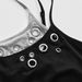 Women's Faux Two Piece Tie Waist Metallic Vest Summer Top Y2K Fashion Street Style European American New Accessory_ecoleips.com