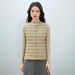 Pinghu Chixin National Standard 90 New Women's Round Neck V-Neck Lightweight Vest Down Jacket_ecoleips.com
