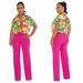Voya Voya Women's European American Fashion Women's Clothing Wholesale Summer New Printed Shirt And Straight 2-Piece Set_ecoleips.com