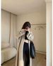 Oversized Longline Knit Cardigan | Thick & Cozy V-Neck Open Front Sweater For Women In Cream/Charcoal/Taupe_ecoleips.com