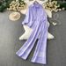 Embroidered Sun Protection Set – Flowy Long Sleeve Top & Wide-Leg Pants, Elegant & Breathable Universal Fit_ecoleips.com