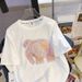 Women's Plus Size T-Shirt Chinese Style Rhinestone Elephant Print Short Sleeved Loose Fit Unique Design Heavy Duty (300 Catties)_ecoleips.com