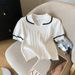 Women's Clothing Design Short Sleeved Western Style Tops T Shirts Small Korean Sweaters For Women_ecoleips.com