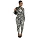 Women's Fashion Leopard Print Jumpsuit European And American Style Autumn Winter Slim Fit High Neck Long Sleeve Sports Romper_ecoleips.com