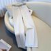 Women’s Clothing Light Gray And White Wide Leg Jeans For Women Spring New Style This Year's Popular High Waist Narrow Straight Pants_ecoleips.com