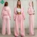 Women's Trendy Sportswear Set - Hooded Sweatshirt & Long Pants, Winter Casual Outfit, Fashionable & Comfortable Matching Loungewear_ecoleips.com