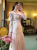 Emerald Crystal-Embellished Evening Gown – Winter Formal Dress With Waist-Defining Silhouette_ecoleips.com