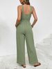Summer Tie Waist Sleeveless Long Straight Suspender Jumpsuit For Women_ecoleips.com