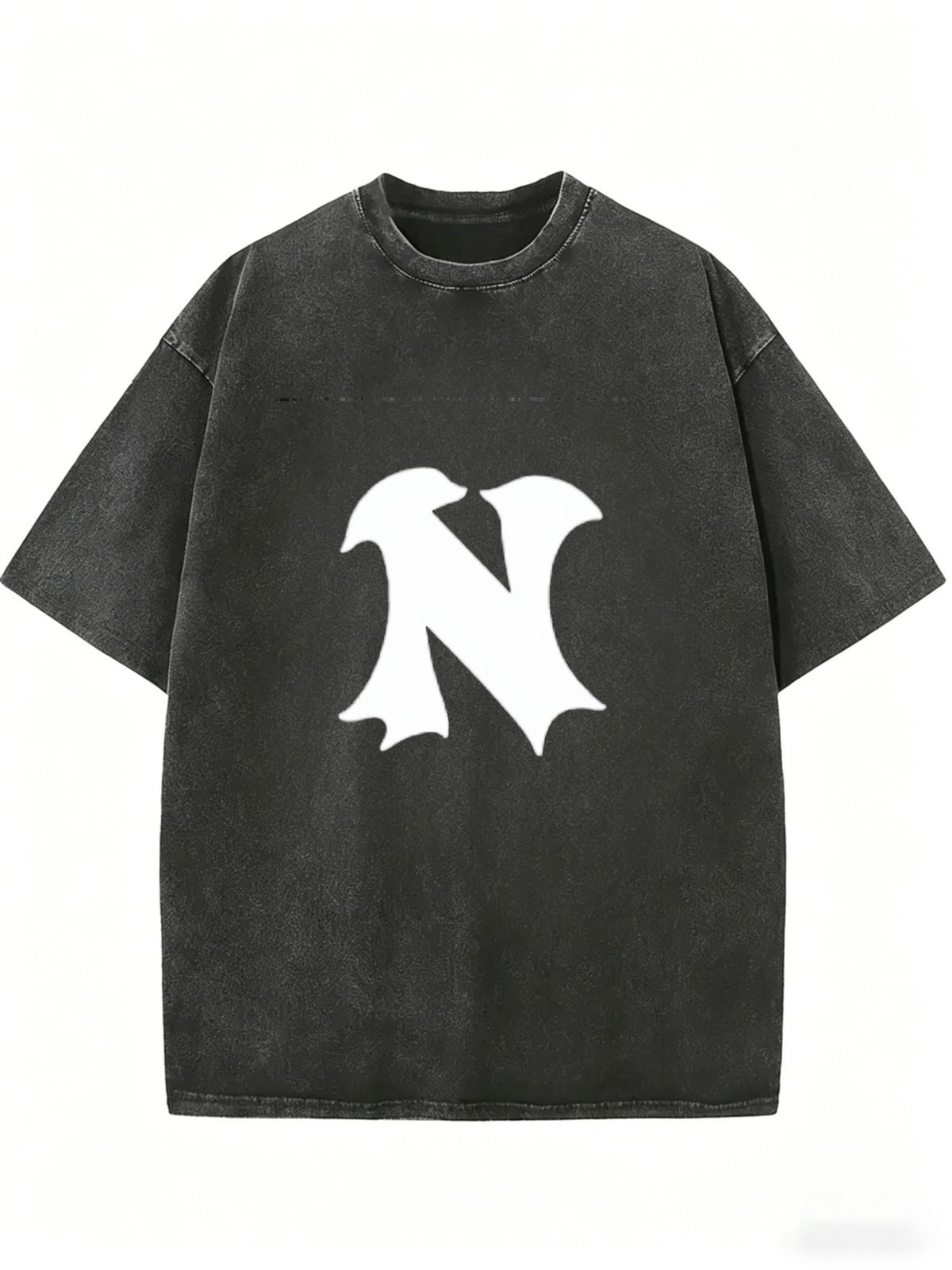 Women's Washed Oversized Fashion Top, Relaxed Silhouette Crew Neck T-Shirt_ecoleips.com