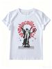 Women's Angel Statue T-shirt, Round Neck Loose Base Layer Top_ecoleips.com