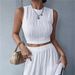 Summer OL Temperament Sleeveless round Neck Slim Fit Women's Vest European And American Style 2024 New Women's Clothing Tops_ecoleips.com