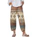 New Women's Pants With Abstract Printing, Fashionable Graffiti, Loose Pockets, Casual_ecoleips.com