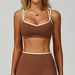 Women's Color Blocked Sports Bra Quick Drying Cross Back Fitness Vest Nude Feel Tight Fitting For Running And Fitness 9238_ecoleips.com