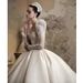 Women's Vintage Wedding Dress Long Train High Quality Texture New Style for Petite Brides Long Sleeves_ecoleips.com
