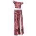New Arrival Pure Desire Style Sexy Printed One Shoulder Top Slit Midi Skirt Two Piece Set Women Fashion Party Dating Dress Outfit_ecoleips.com