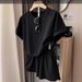 Women's Fashionable Casual Two Piece Set Short Sleeved T-Shirt And Pants Outfit_ecoleips.com